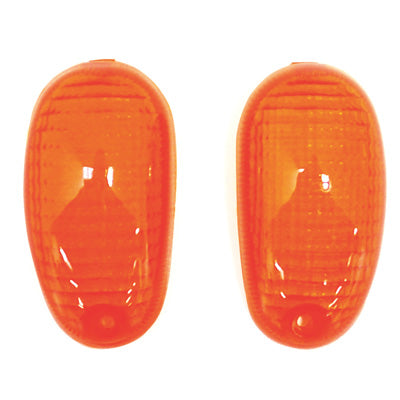 CABOCHON CLIGNOTANT SCOOT ADAPTABLE PIAGGIO 50 TYPHOON 1993+2005, NTT, NRG 1994+2005 AV ORANGE (PAIRE)  -REPLAY-