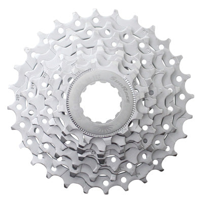 7V-CASSETTE. SUNRACE M63 12-28 MTB VOOR SHIMANO-SRAM NIKKEL (BOEK IN DOOS) (12-14-16-18-21-24-28)