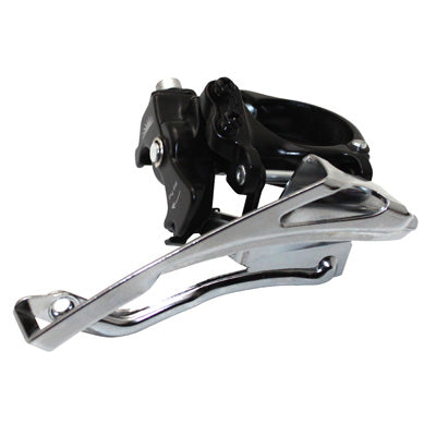 DERAILLEUR VTT AVANT SUNRACE M30 A COLLIER BAS 34,9 POUR 48x38x28 TIRAGE HAUT-BAS (AVEC COLLIER ADAPTATEUR 31.8 ET 28.6)