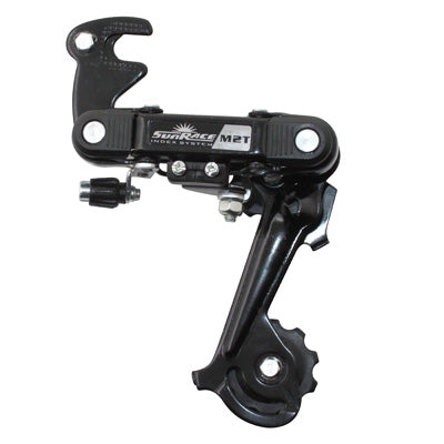 DERAILLEUR VTT ARRIERE SUNRACE 6-7V. CHAPE LONGUE AVEC PATTE (COMPATIBLE SHIMANO)