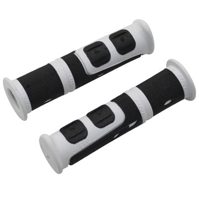 POIGNEE VTT PROGRIP 964 EVO NOIR-BLANC Ø22mm L120mm PREDECOUPE POUR 90mm (PAIRE)