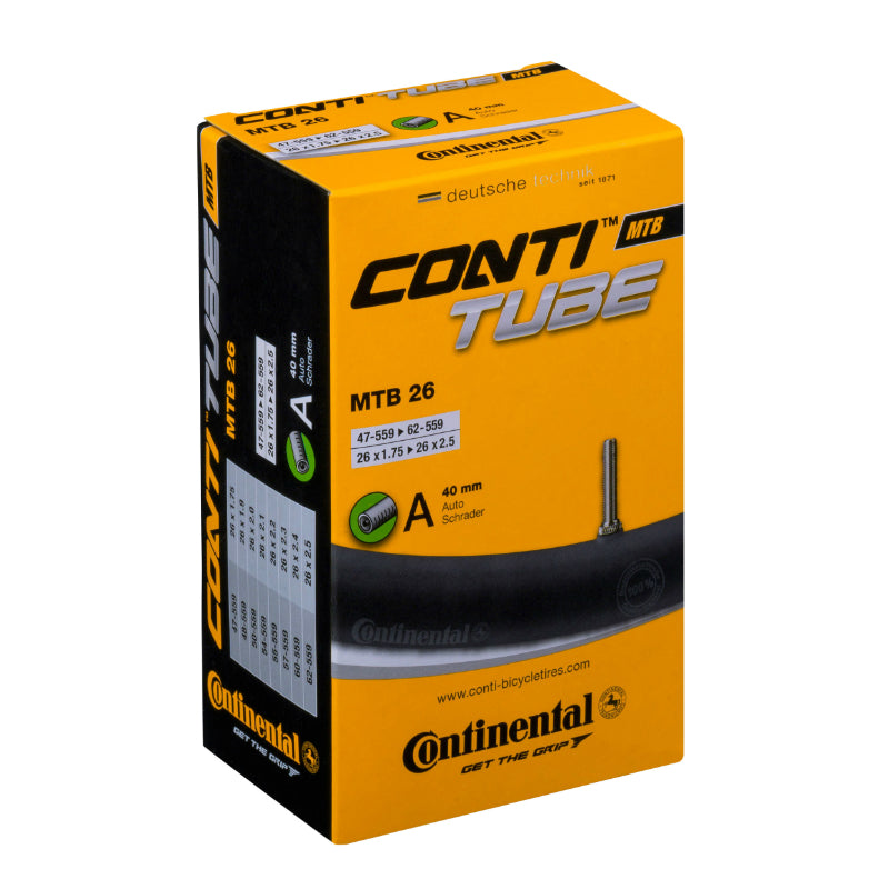 BICYCLE AIR TUBE 26 x 1.75-2.50 CONTINENTAL VALVE STANDARD 40 mm