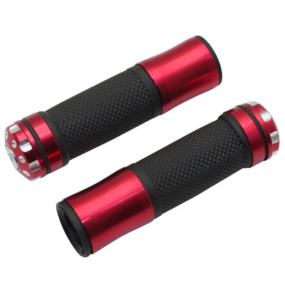 REVETEMENT POIGNEE AVOC MOTO ON ROAD R375 ROUGE CLOSED END 130mm (PAIRE)