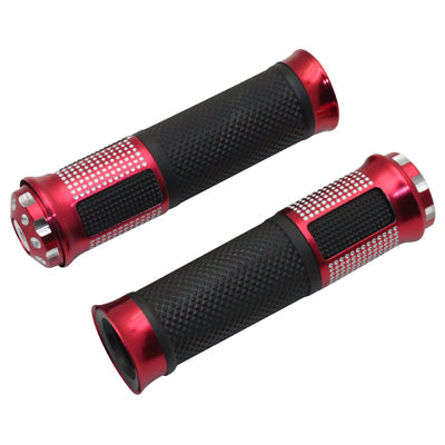 REVETEMENT POIGNEE AVOC MOTO ON ROAD R383 ROUGE CLOSED END 135mm (PAIRE)