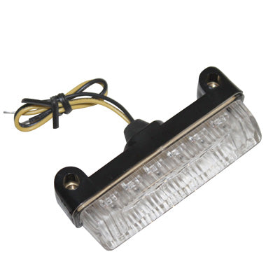 ECLAIRAGE DE PLAQUE IMMATRICULATION REPLAY BARETTE 6 LEDS TRANSPARENT-NOIR (L 78MM - H 16mm - L 24mm)  (HOMOLOGUE CE)