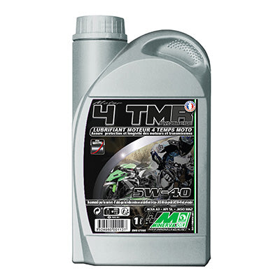 HUILE MOTEUR 4 TEMPS MINERVA MAXISCOOTER-MOTO 4TMR SYNTHESE 5W40 PRECONISE PAR PIAGGIO  (1L) (100% MADE IN FRANCE)