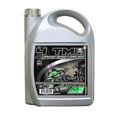 HUILE MOTEUR 4 TEMPS MINERVA MAXISCOOTER-MOTO 4TMR SYNTHESE 5W40 PRECONISE PAR PIAGGIO  (5L) (100% MADE IN FRANCE)