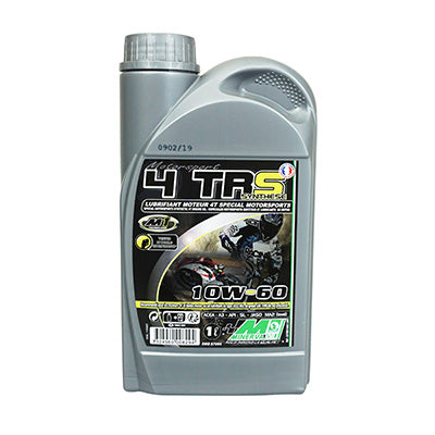 HUILE MOTEUR 4 TEMPS MINERVA MOTO 4TRS 10W60  (1L) (SYNTHESE POUR COMPETITION - 100% MADE IN FRANCE)