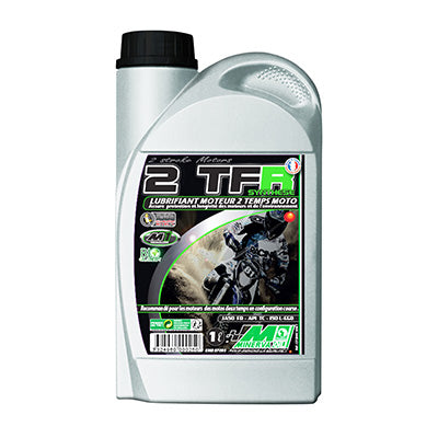 HUILE MOTEUR 2 TEMPS MINERVA 50 A BOITE-MOTO TFR 100% SYNTHESE, BIO DEGRADABLE (1L) (100% MADE IN FRANCE)