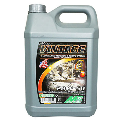 MINERVA MOTO VINTAGE 20W50 MULTIGRADE 4-STROKE ENGINE OIL (5L) (MOTO CLASSIC) (100% MADE IN FRANCE)