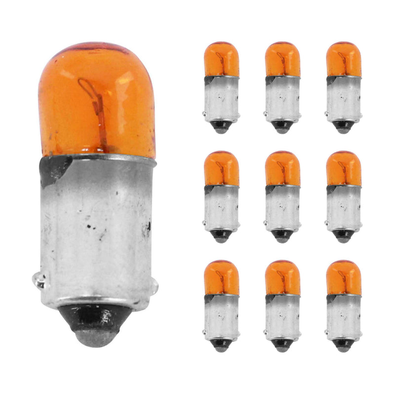 AMPOULE-LAMPE STANDARD 12V  4W CULOT BA9s NORME T4W TEMOIN ORANGE (CLIGNOTANT) (BOITE DE 10)  -P2R-