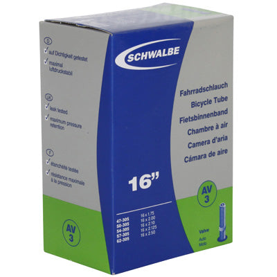 FIETSLUCHTBUIS 16 x 1,75-2,50 SCHWALBE VENTIEL STANDAARD (47-62x305) (AV3)