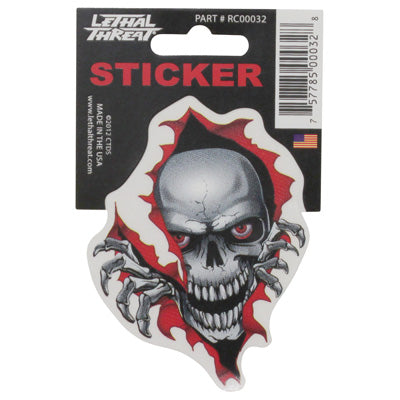 AUTOCOLLANT-STICKER LETHAL THREAT MINI RIP SKULL (60x80mm)