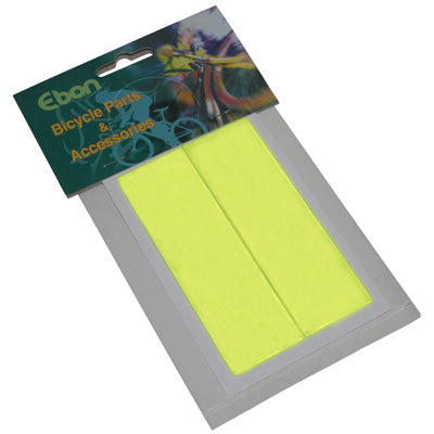 REFLECTERENDE STICKER STICKER FLUO GEEL RECHTHOEK 34x108mm (2-DELIGE KIT)