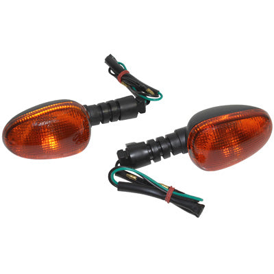 CLIGNOTANT SCOOT ADAPTABLE MALAGUTI 50 F10 2003+ AR ORANGE-NOIR (PAIRE) **  -SELECTION P2R-