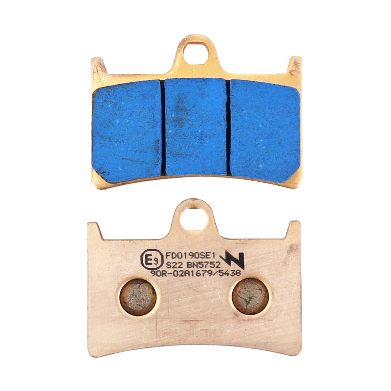 NEWFREN BRAKE PADS FOR YAMAHA 560 TMAX 2020+ FR, 530 TMAX 2012+2019 FR, 500 TMAX 2008+2011 FR, 700 MT-07 2014+ FR (L 69.5mm - H 51mm - D 8.5mm) (FD0190BE) (ELITE METAL FRIED)