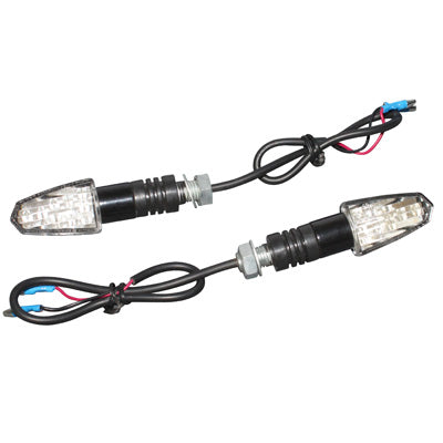 CLIGNOTANT UNIVERSEL REPLAY VIPER 9 LEDS TRANSPARENT-NOIR (PAIRE) **