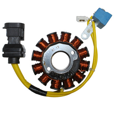 STATOR ALLUMAGE MAXISCOOTER ADAPTABLE PIAGGIO 125 X7, X8, X9, LIBERTY, LX, ET4, VESPA GTS - PEUGEOT 125 LOOXOR - APRILIA 125 ATLANTIC - GILERA 125 NEXUS  (12 POLES - 150W)  -P2R-