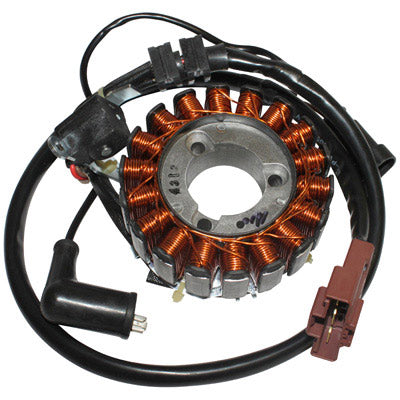 STATOR ALLUMAGE MAXISCOOTER ADAPTABLE PEUGEOT 250 SATELIS - GILERA 125-250 NEXUS - APRILIA 250 ATLANTIC - PIAGGIO 250 X EVO, X8, MP3  (18 POLES - 350W)  -SELECTION P2R-