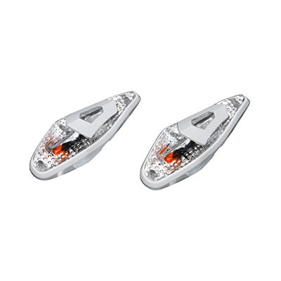 DECO LIGHTING REPLAY WATERDROP WING TRANSPARENT-WHITE ORANGE BULB (L 62mm - H 23mm - W 18mm) (PAIR)