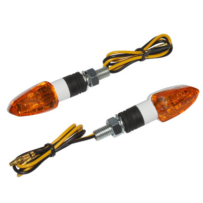 UNIVERSAL REPLAY MICRO ARROW INDICATOR WITH ORANGE-WHITE BULB (L 54mm - H 20mm - L 22mm) (CE APPROVED) (PAIR)