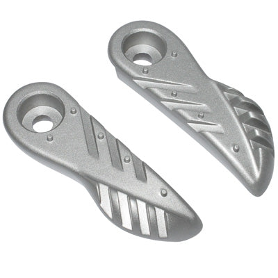 SCOOT REPLAY FOOTPEGS FOR MBK 50 BOOSTER 2004+-YAMAHA 50 BWS 2004+ ALU SILVER (PAIR)