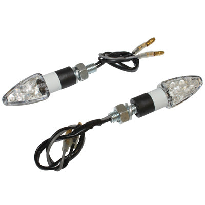 CLIGNOTANT UNIVERSEL REPLAY MICRO FLECHE 8 LEDS TRANSPARENT-BLANC (L 55mm - H 20mm - L 23mm) (HOMOLOGUE CE) (PAIRE)