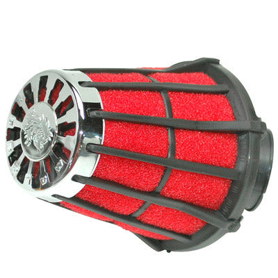 MALOSSI E 5 LUCHTFILTER VOOR PEUGEOT 50 ZWART ROOD SCHUIM D.28mm