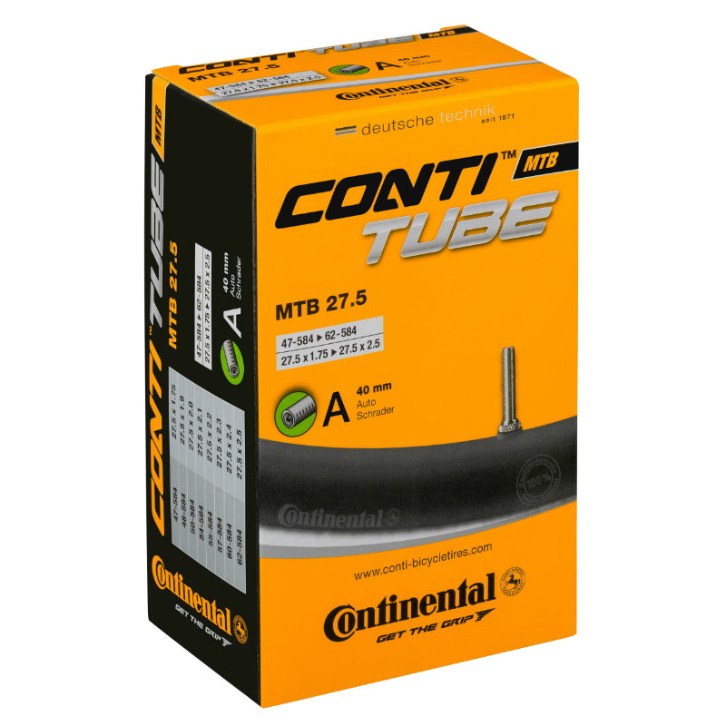 BICYCLE AIR TUBE 27.5 x 1.75-2.50 CONTINENTAL VALVE STANDARD 40 mm