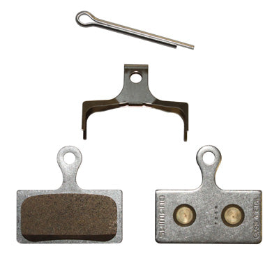 SHIMANO XTR M9000-M9020-M987-M985, XT M8000-M785, SLX M7000-M675-M666, DEORE M6000 (SHIMANO GENUINE METAL) -G04S MTB BRAKE PADS (PAIR ON CARD) (SEE ARGUMENT LIST)