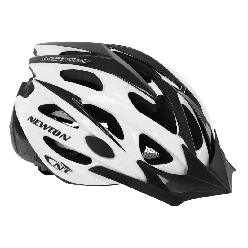 NEWTON ADULT ROAD-MTB VICTORY WHITE-BLACK BICYCLE HELMET SIZE 58-61 WITH VISOR AND LOCK (SOLD IN BOX) (SPECIAL OFFER)