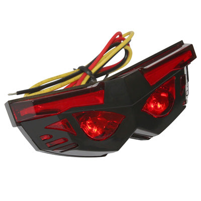 FEU ARRIERE UNIVERSEL REPLAY A LEDS MASK ROUGE-NOIR 3 FONCTIONS (FEU AR+STOP+ECLAIRAGE PLAQUE) (HOMOLOGUE CE)