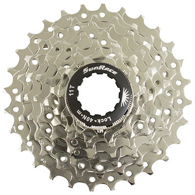 CASSETTE 7V. SUNRACE M63 11-28 MTB FOR SHIMANO-SRAM NICKEL (COMES IN BOX) (11-13-15-18-21-24-28)