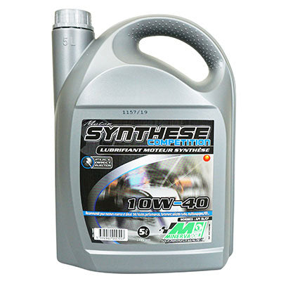 HUILE MOTEUR 4 TEMPS MINERVA AUTO SYNTHESE COMPETITION 10W40 ESSENCE ET DIESEL SANS FAP (100% SYNTHESE) ( 5L)