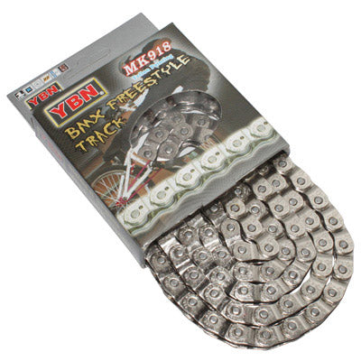 BICYCLE CHAIN ​​1-3 SPEED. BMX YBN HALF-LINK NICKEL TEFLON 100 LINKS (FIXIE - SINGLESPEED)