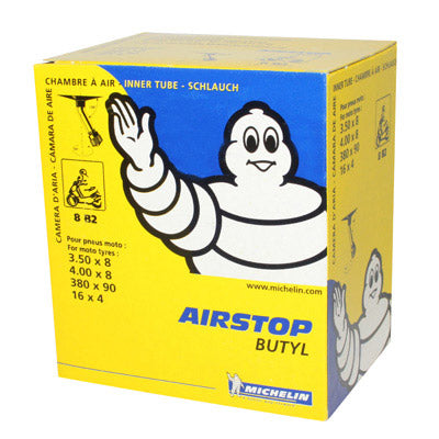 CHAMBRE A AIR  8''  3.50 A 4.00-8 MICHELIN 8B2 VALVE COUDEE 150° + ROTATION DE 45°