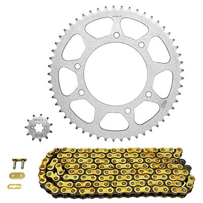 KIT CHAINE ADAPTABLE DERBI 50 SENDA R DRD PRO 2005+2016  420  11x53  (DIAM COURONNE 102-125-8.5)  (DEMULTIPLICATION ORIGINE)  -AFAM-