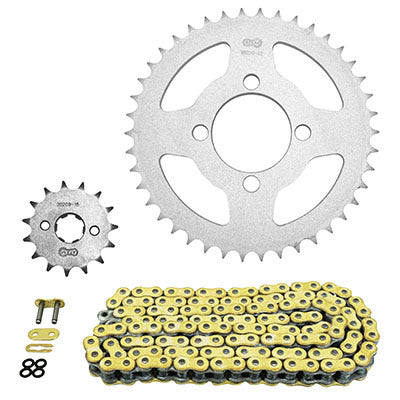 ADAPTABLE CHAIN ​​KIT HONDA 125 CBR R 2004+2006, 125 CBR RW 2005+2010, 125 CBR 2004+2010 428 15x42 (CROWN DIAM 54-70-10.5) (ORIGINAL GEARBOX) -AFAM-