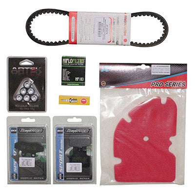 KIT ENTRETIEN MAXISCOOTER ADAPTABLE PIAGGIO 125 X8 (PACK 7 PIECES)  -SELECTION P2R-