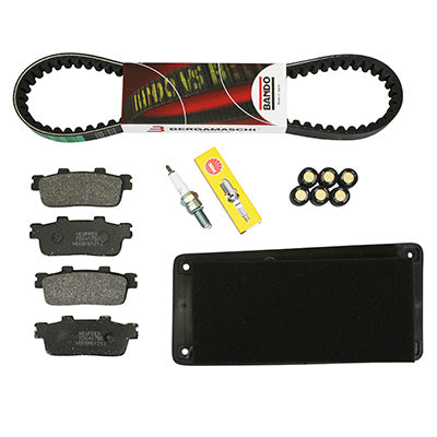 ADAPTABLE MAXISCOOTER MAINTENANCE KIT SYM 125 GTS 2005+2009, 125 GTS EVO 2013+2014 (PACK 6 PIECES) -P2R SELECTION-