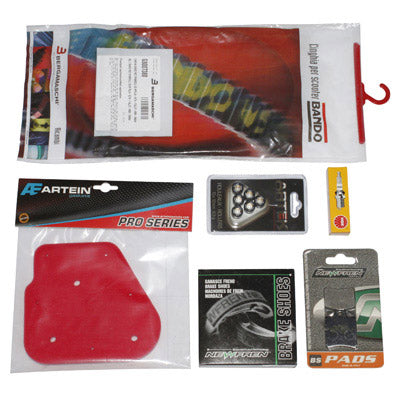 KIT ENTRETIEN SCOOT ADAPTABLE MBK 50 OVETTO 2T-YAMAHA 50 NEOS 2T (PACK 6 PIECES)  -SELECTION P2R-