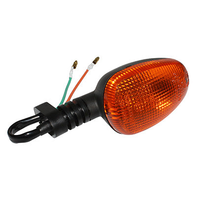 CLIGNOTANT 50 A BOITE ADAPTABLE APRILIA 50 RS 1999+2005 ORANGE-NOIR AV GAUCHE OU AR DROIT VERSION 1 (HOMOLOGUE CE)  -SELECTION P2R-