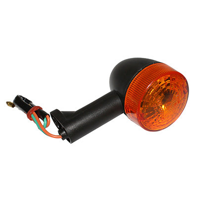 CLIGNOTANT 50 A BOITE ADAPTABLE APRILIA 50 RS 1999+2005-DERBI 50 SENDA X TREM, X RACE ORANGE-NOIR AV GAUCHE OU AR DROIT VERSION 2 (HOMOLOGUE CE)  -SELECTION P2R-