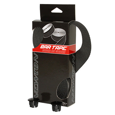 HANDLEBAR TAPE - NEWTON POROTEX ANTI-SWEAT BLACK HANDLEBAR WITH PLUGS