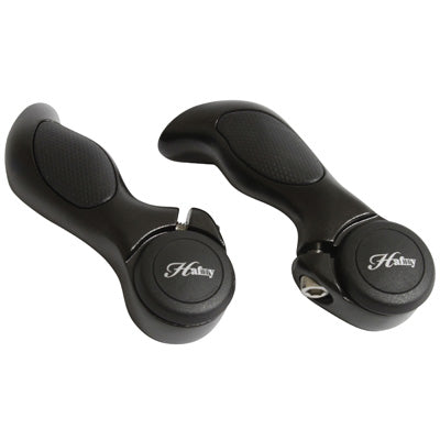 HAFNY ALU AERO BLACK HANDLEBAR END CAP (PAIR)