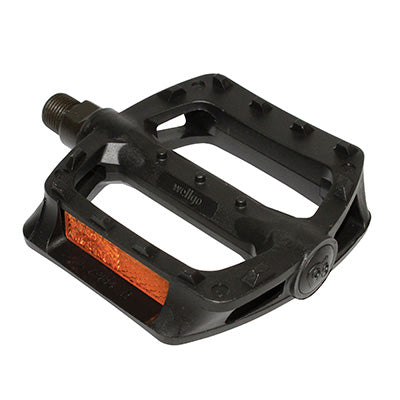 NEWTON BMX PEDAL RESIN BLACK 9-16" BEARING (PAIR ON CARD)