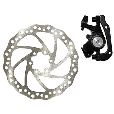 FREIN A DISQUE VTT MECANIQUE AR (ETRIER + DISQUE) 160mm POST MOUNT + ADAPTATEUR INTERNATIONAL COMPATIBLE AR 160mm et VA 180mm