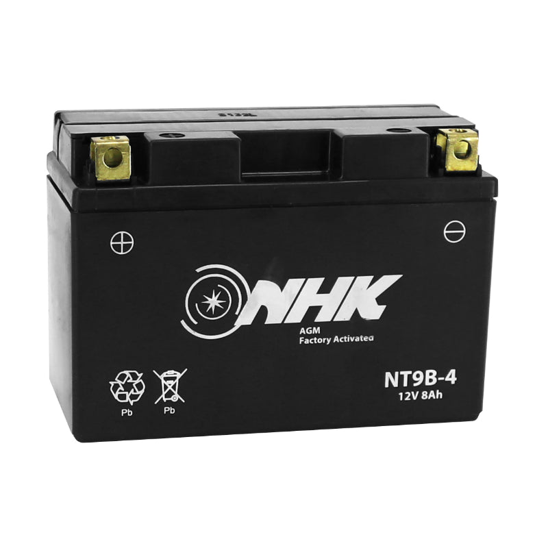 12V 8 Ah NT9B-4 NHK FA BATTERY MAINTENANCE FREE READY TO USE (Lg150xW70xH105mm) (FACTORY ACTIVATED - PREMIUM QUALITY - EQUIVALENT YT9B-4 - SLA - GEL)