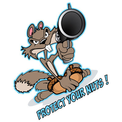 LETHAL THREAT MINI VILLAIN SQUIRREL GUN STICKER (60x80mm)