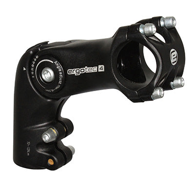 MTB -URBAIN-TREKKING ERGOTEC VERSTELBARE OCTOPUS STEM MET ZWART ALUMINIUM STIJGING 31,8 L 90 mm VOOR 1"1-8 VORK (LEVEL 4 GOEDGEKEURD)